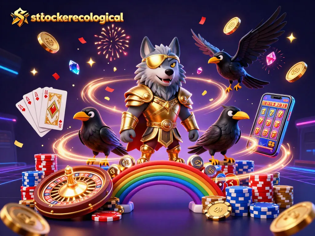 Experience the stoeckerecological thrill of gaming with Odin and his ravens amidst a vibrant casino.